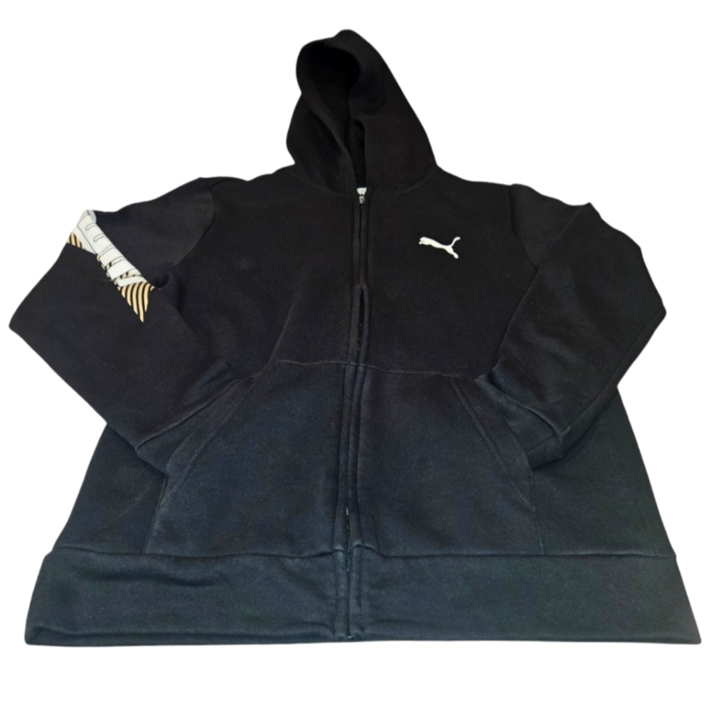 Puma Zip-Up Hoodie Youth Boys Size Large Black
